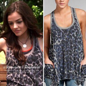 Rebecca Taylor Watercolor Leopard Burnout Tank ASO Aria Montgomery